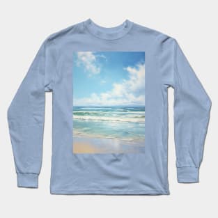 Minimalistic water color painting of ocean - 3 Long Sleeve T-Shirt